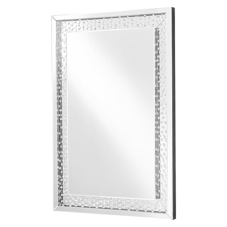 ELEGANT DECOR Sparkle 47 In. Contemporary Rectangle Mirror In Clear MR9159